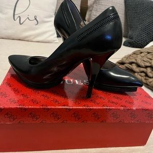 Guess Black Leather heels